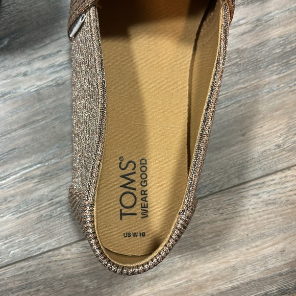TOMS Rose Gold Sparkle Knit Alpargata Cloudbound W10 - Picture 3 of 3